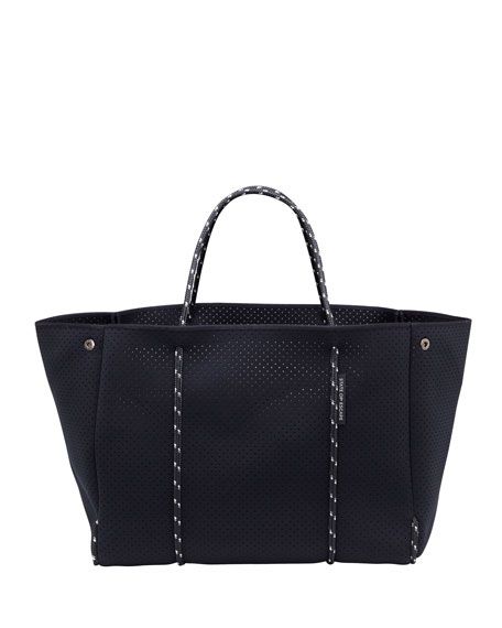 Escape Perforated Tote Bag, Black | Neiman Marcus