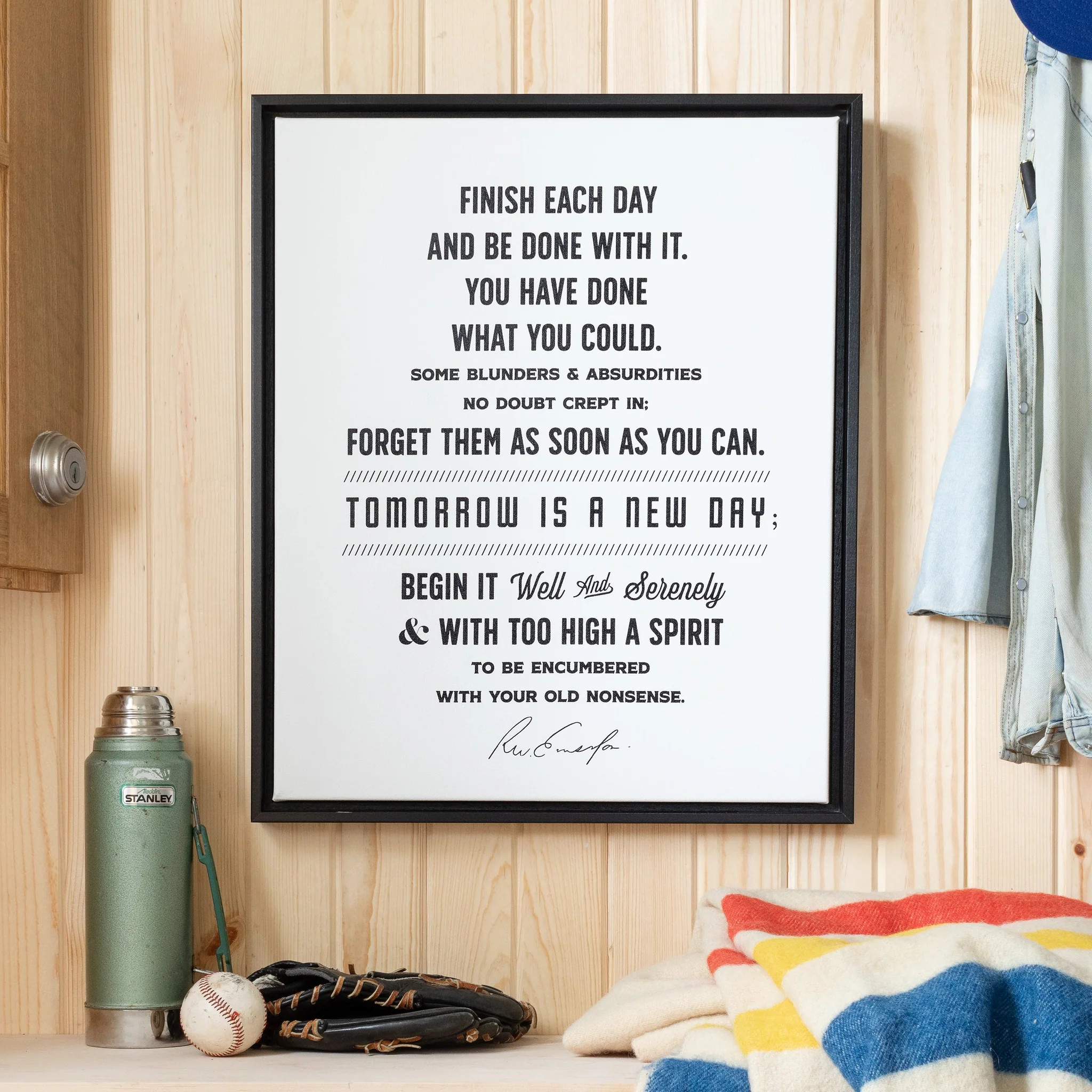 Finish Each Day in Type Canvas Wall Art | Lindsay Letters, LLC