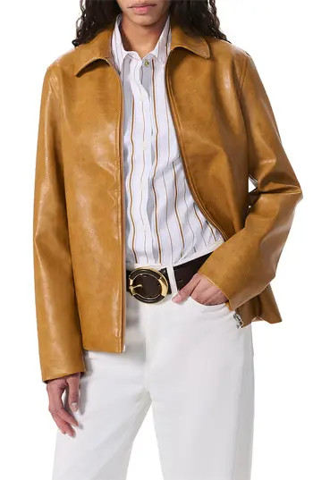 rag & bone Jordie Faux Leather Jacket in Camel at Nordstrom Rack, Size X-Large | Nordstrom Rack