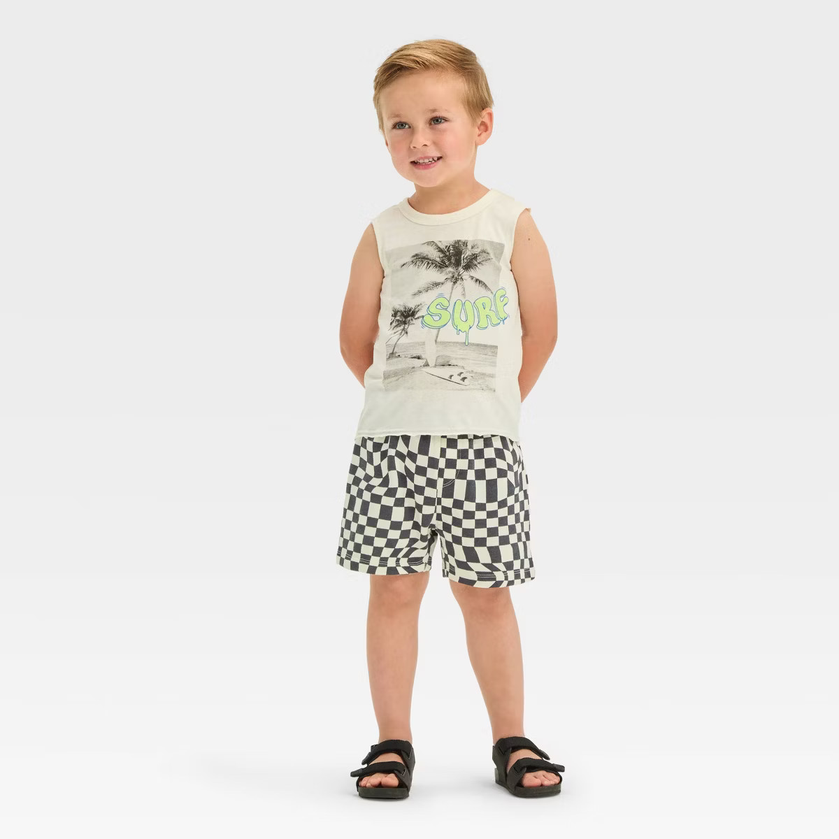 Grayson Mini Toddler Boys' Tank Top and Shorts Set - Surf 12M | Target