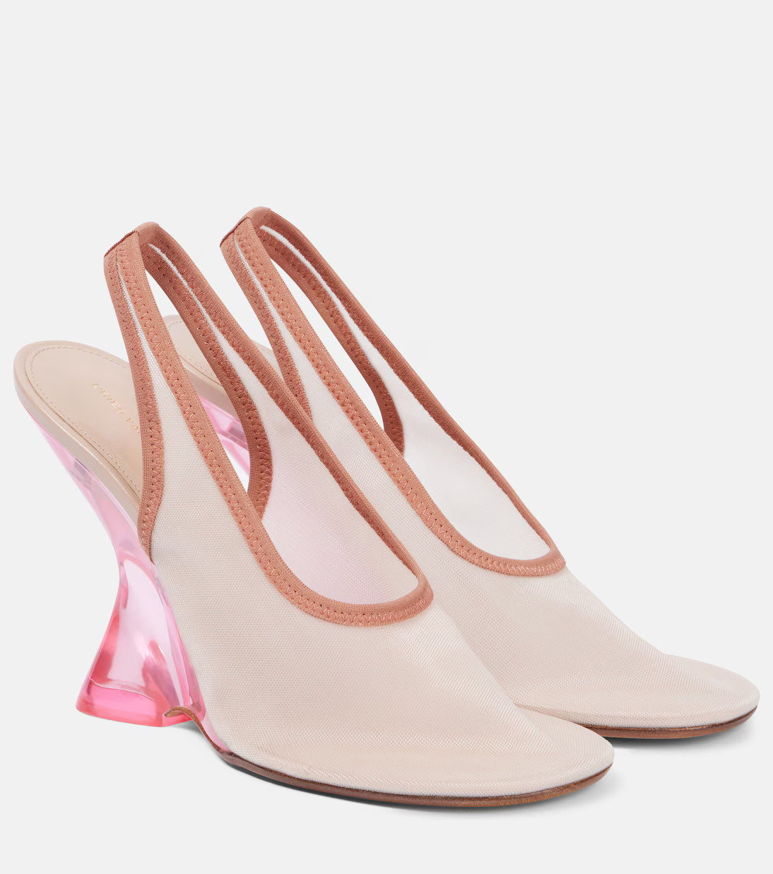 Leather-trimmed slingback wedges | Mytheresa (US/CA)