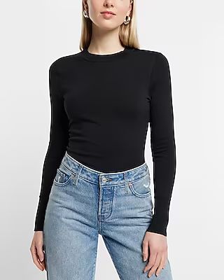Silky Soft Fitted Crew Neck Sweater | Express