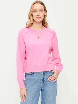 SoSoft Lite Crew-Neck Cropped Sweater | Old Navy (US)