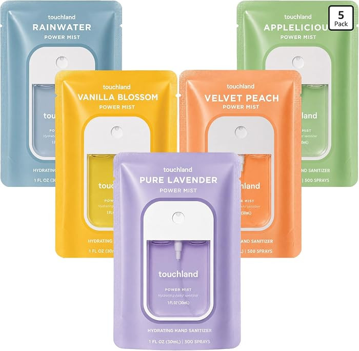 Touchland Hand Sanitizer Spray, Blossom 5 Set - 5 x 1 FL OZ | Amazon (US)