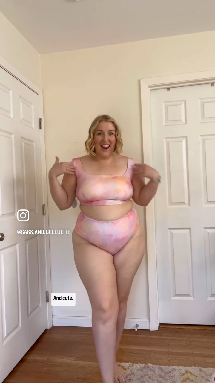 POPFLEX swim is here✨👙🌸 The fit & quality of this suit is amazing!!! Wearing 1X in all pieces as a 16/18! 

#LTKPlusSize #LTKSwim #LTKStyleTip