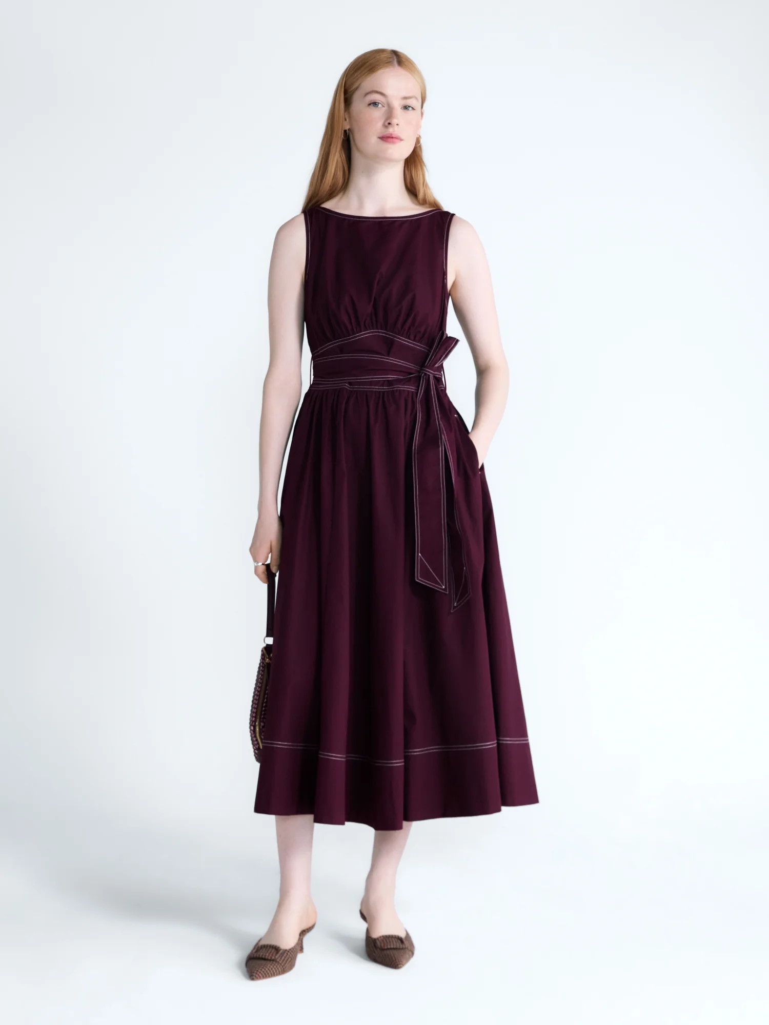 Free Assembly Women's Sleeveless Cotton Boatneck Maxi Dress, Sizes XS-XXL | Walmart (US)