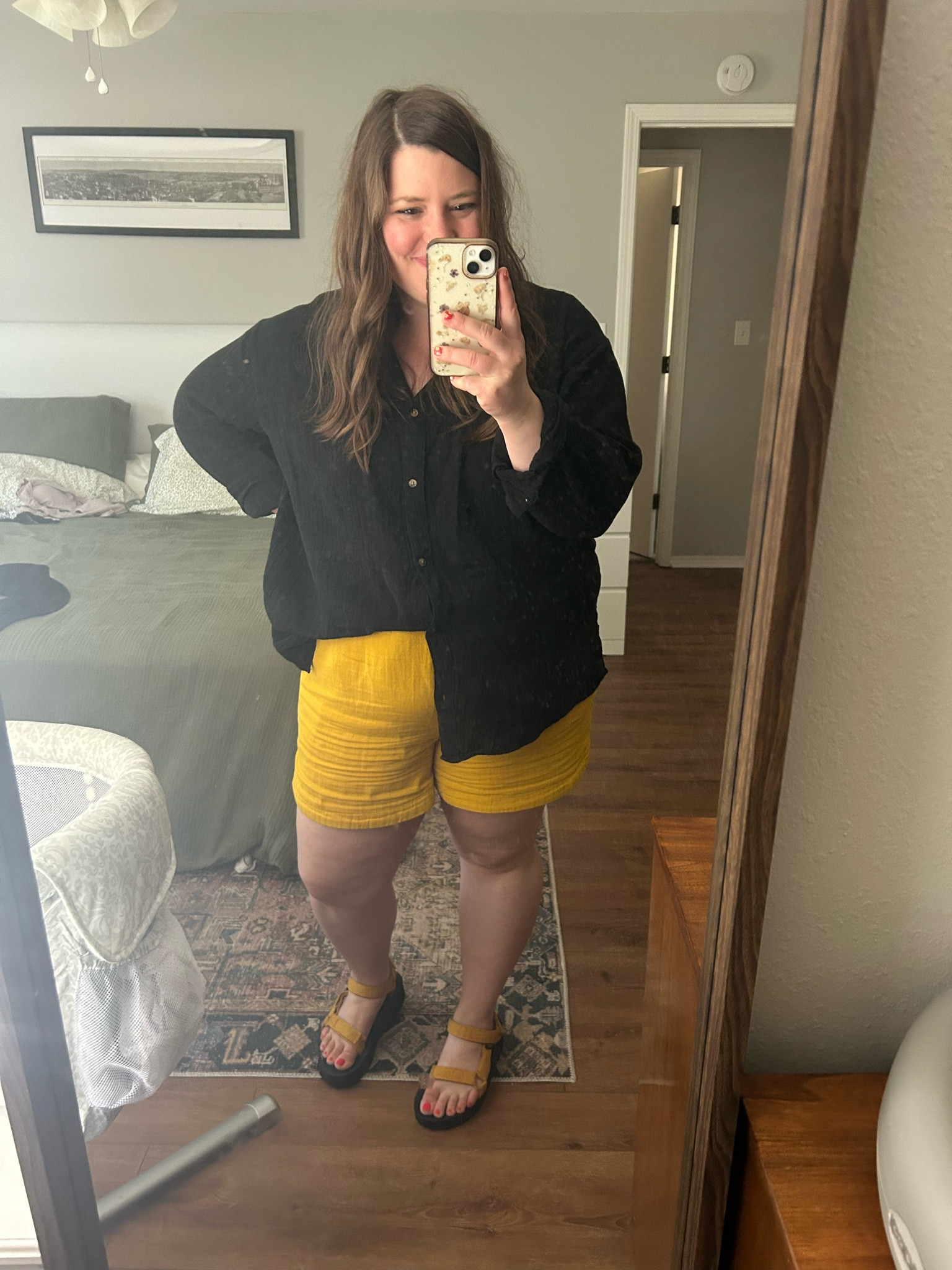 love how comfy double gauze is 🫶🏻 XL in both top + shorts