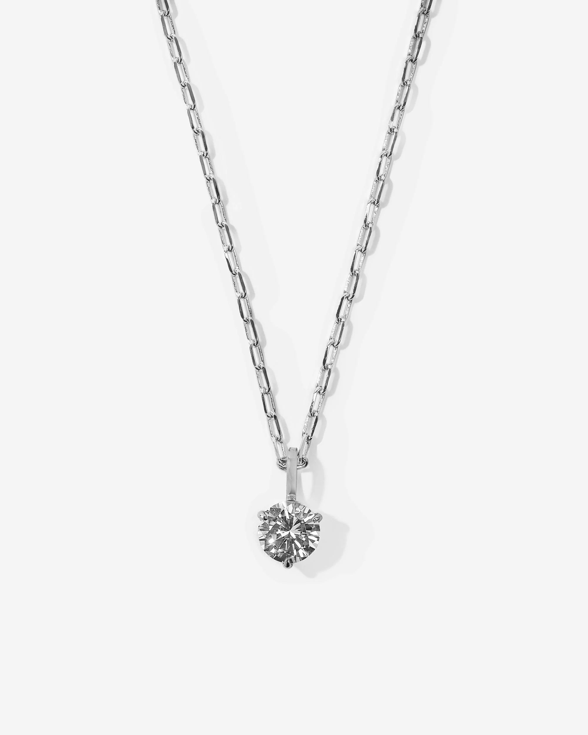 Not Your Basic Pendant Necklace - Silver | Melinda Maria