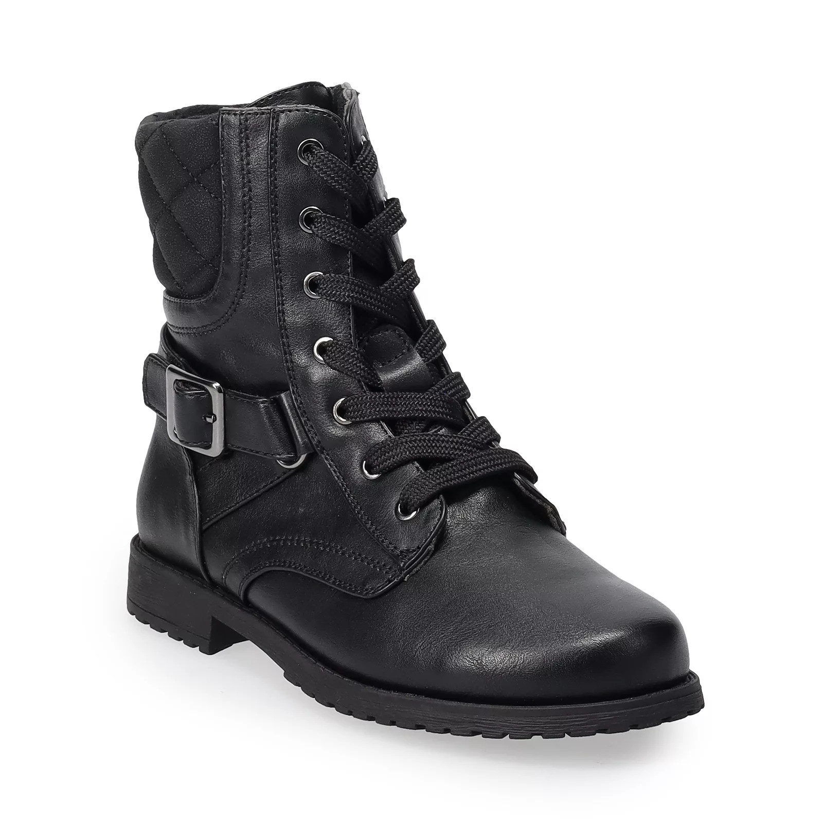 Rachel Shoes Leanna Girls' Combat Boots, Girl's, Size: 1, Black | Kohl's