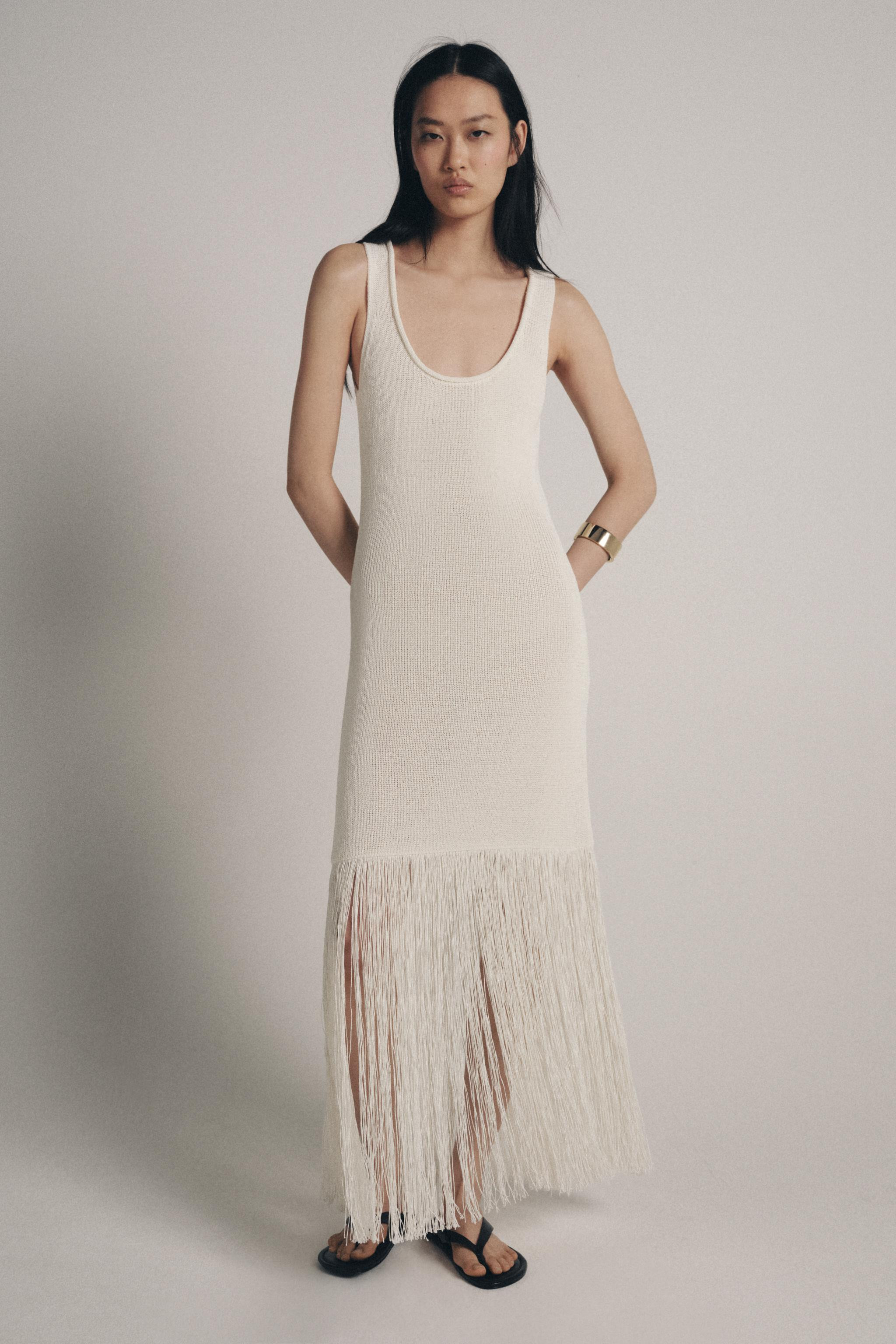 FRINGED KNIT DRESS | Zara US