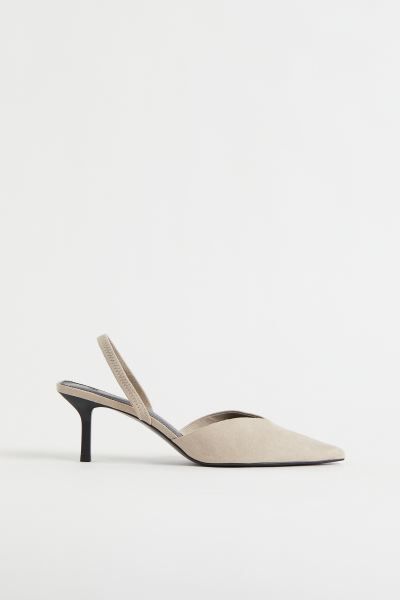 Slingbacks van imitatiesuède | H&M (DE, AT, CH, NL, FI)