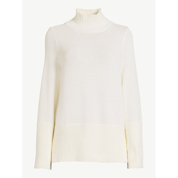 Free Assembly Women's Rib Turtleneck Sweater, Midweight - Walmart.com | Walmart (US)