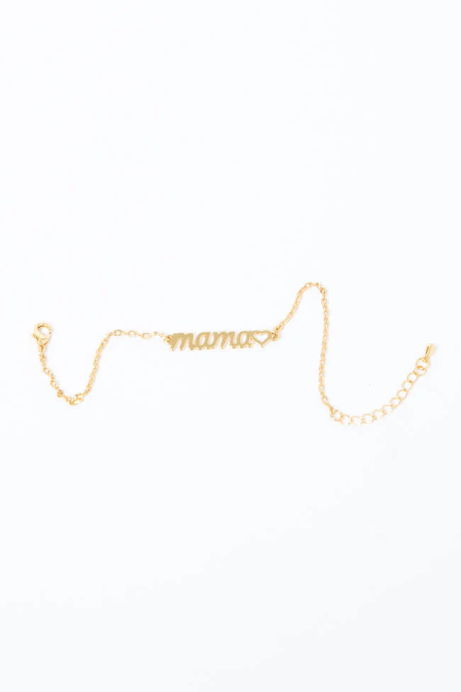 A Mother's Love Gold Mama Bracelet | Pink Lily