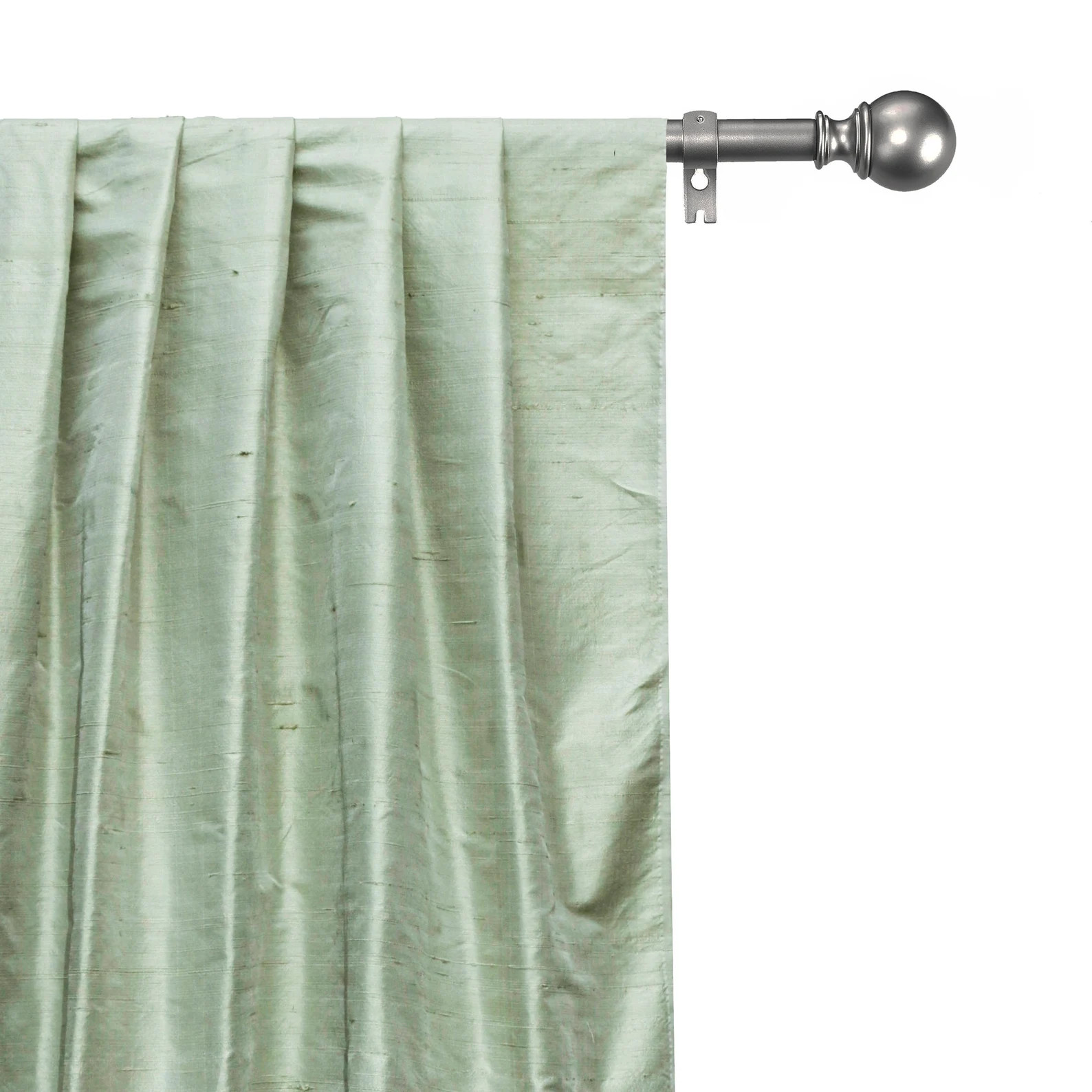 Pistachio Green Silk Dupioni Curtain Panels rod Pocket - Etsy UK | Etsy (UK)