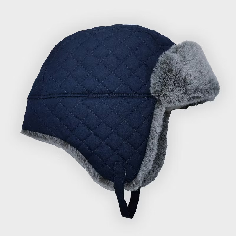 Toddler Boys' Diamond Trapper Hats - Cat & Jack™ Navy Blue | Target