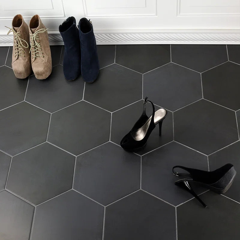 Langston 10" x 11" Porcelain Concrete Look Wall & Floor Tile | Wayfair North America