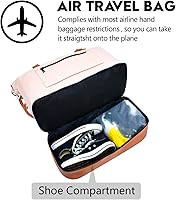 Women Travel Duffle Bag Canvas Carry On Tote Weekender Overnight Bag with PU Leather Shoulder Str... | Amazon (US)