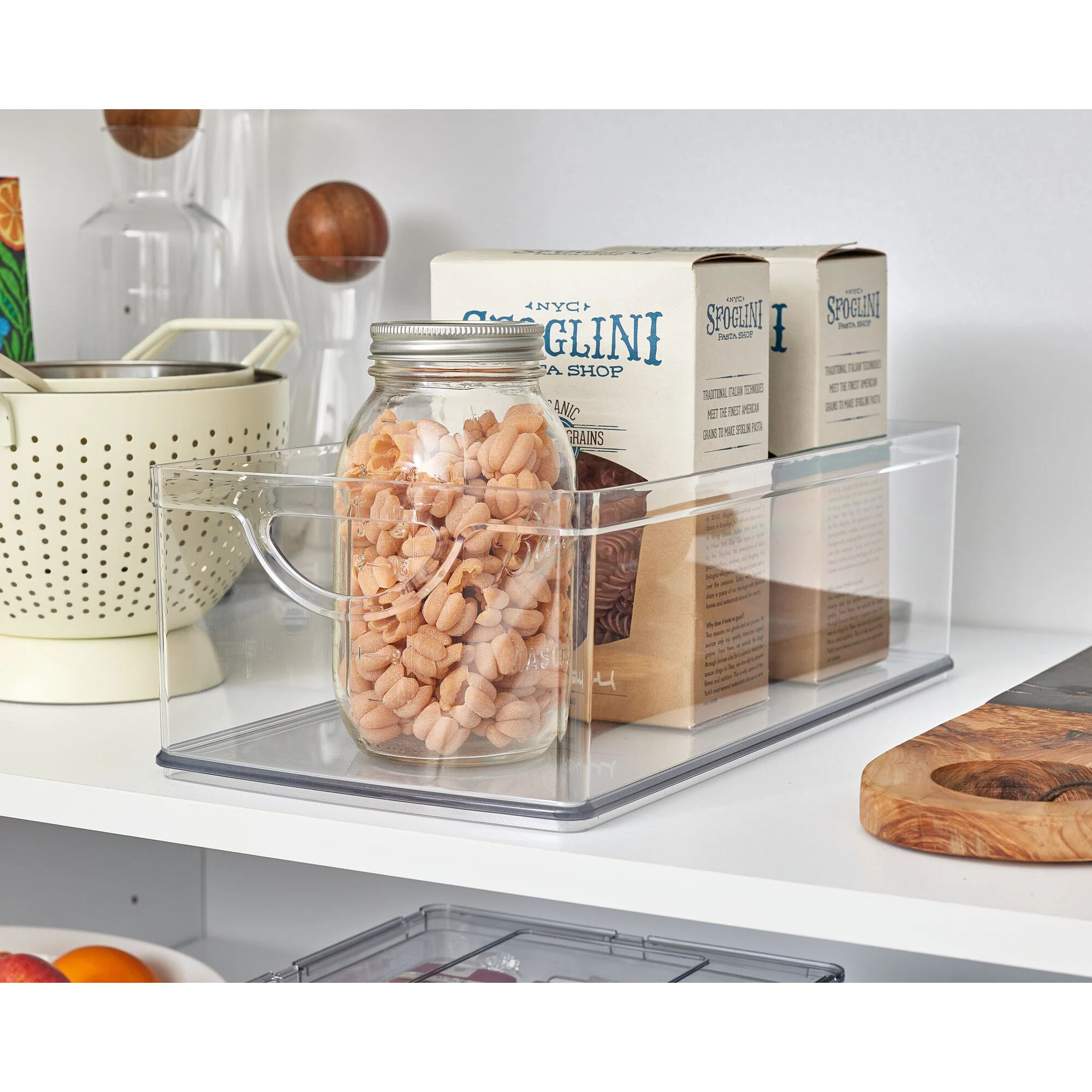 iDesign Recycled Plastic Pantry Storage Bin with Integrated Handles – 16” x 8” x 5”, Clea... | Wayfair North America