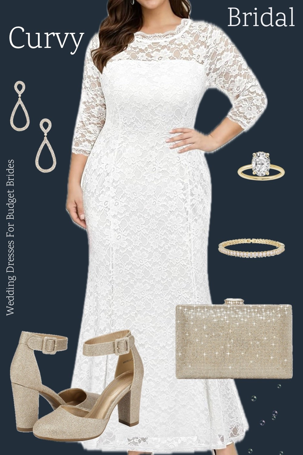 Pretty plus size long white dress and accessories from Amazon. 

Reception dress, courthouse elopement dress, long white gown, minimalist wedding dress, or microwedding dress, curvy bride, plus size fashion. 

#LTKSeasonal #LTKPlusSize #LTKWedding