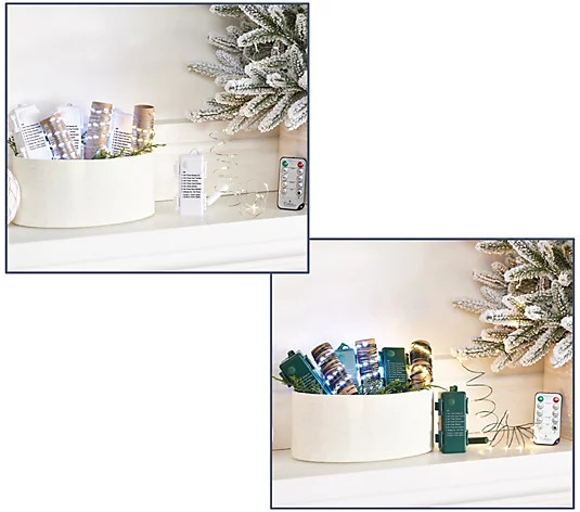 Bethlehem Lights S/4 Color Flip Fairy Lights with Remote - QVC.com | QVC