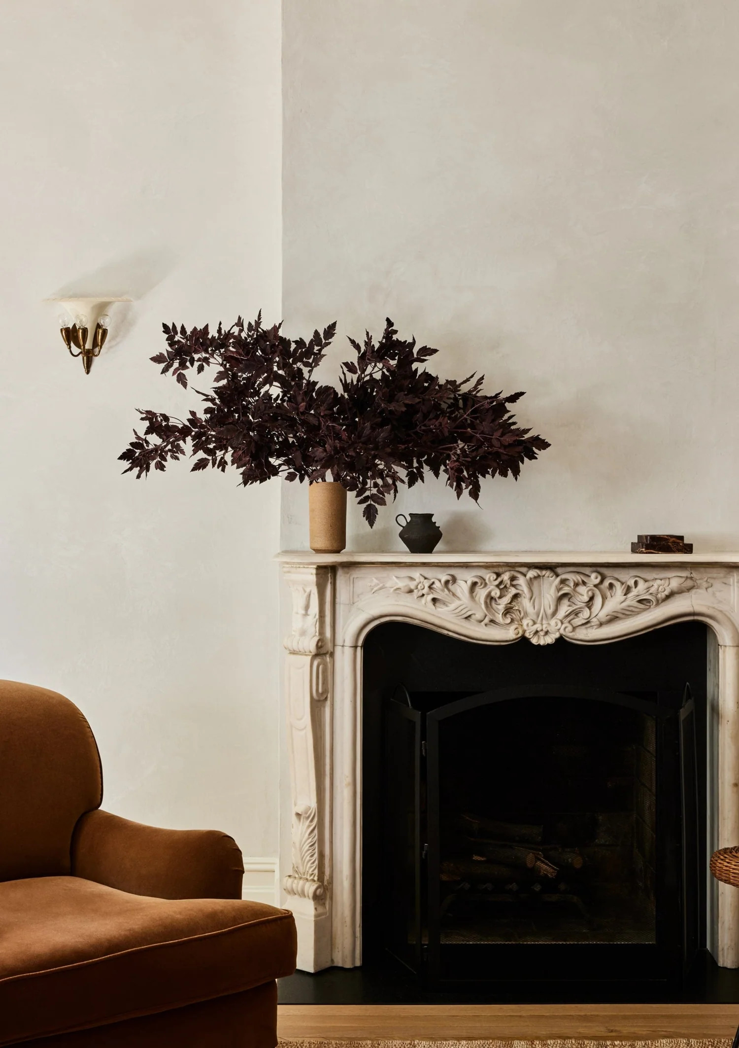 Plum Fake Cimicifuga Ramosa Leaves - 31" | Afloral