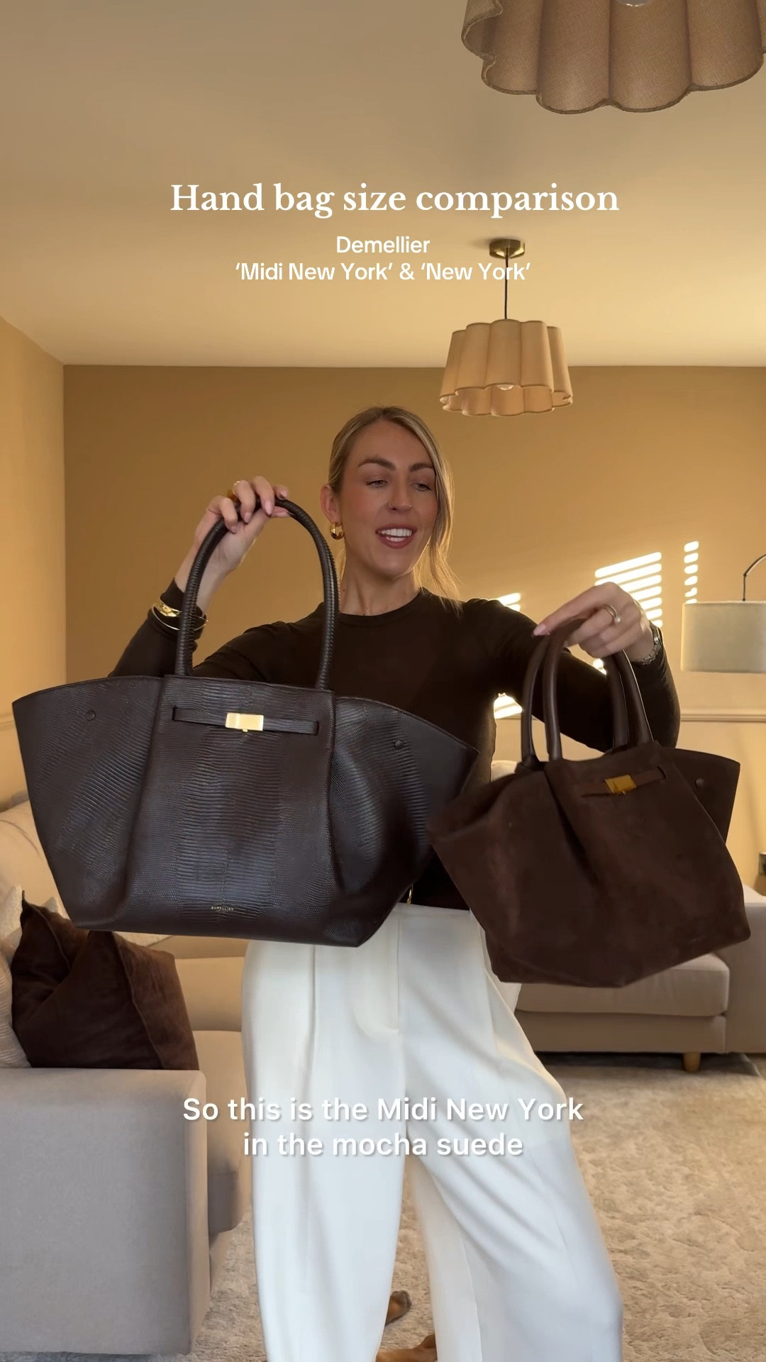 Comparing my 2 Demellier bag sizes 🤎 last day for the Black Friday sales use code BF20 

Demellier New York bag, Demellier midi New York bag, chocolate brown bag, leather hand bag, suede hand bag 

#LTKgiftguide #LTKbag #LTKCyberWeek