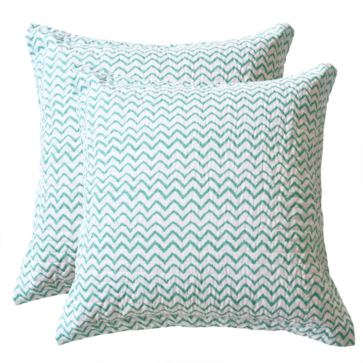 Euro 2pc Leora Floral Sham Set Aqua - Homthreads | Target