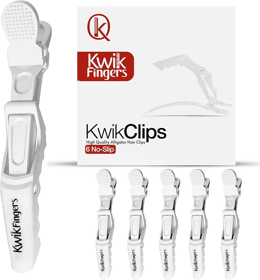 Kwik Clips: 6 pcs Alligator Hair Clips, Premium, Soft Matte, Professional, Salon Anti-Slip, Duck ... | Amazon (US)