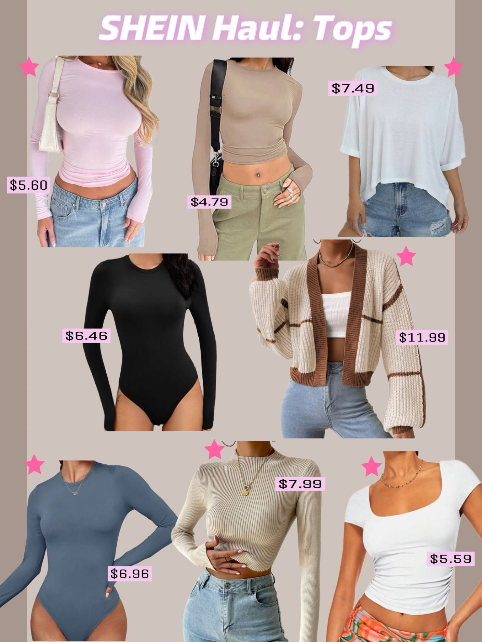 Recent Shein haul: Tops 
Pink stars are my favorites from the haul but I honestly love everything  

#LTKVideo #LTKstyletip #LTKSpringSale