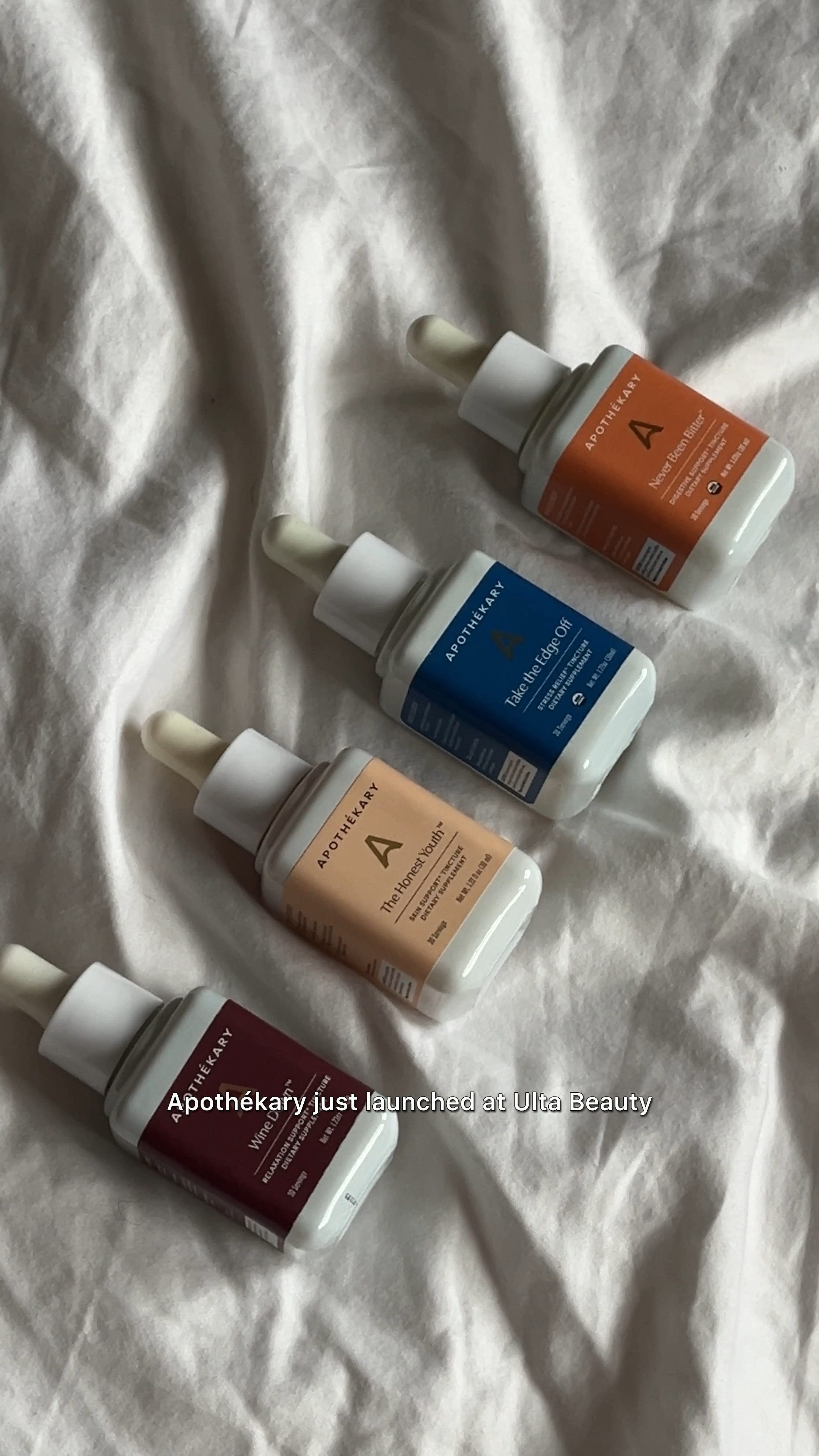 Forever in my wellness era 🫰🏼😌

So excited to share that @apothekary.co is now available online at @ultabeauty 

Their tinctures have been part of my daily self care routine for over a year now. 

All of their tinctures are made with sustainably sourced, plant based & certified organic herbs, and adaptogens. 

Here are the available tinctures on Ulta.com

♡ Take The Edge Off → Stress Relief 

♡ Never Been Bitter → Digestive Support 

♡ The Honest Youth → Skin Support 

♡ Wine Down → Relaxation Support 

♡ Rosé Tinted Glasses → Mood Support 

♡ Blue Burn → Metabolic & Weight Support 

What do you need support with this season? 

#apothekarypartner #sponsored

#LTKHoliday #LTKGiftGuide #LTKCyberWeek