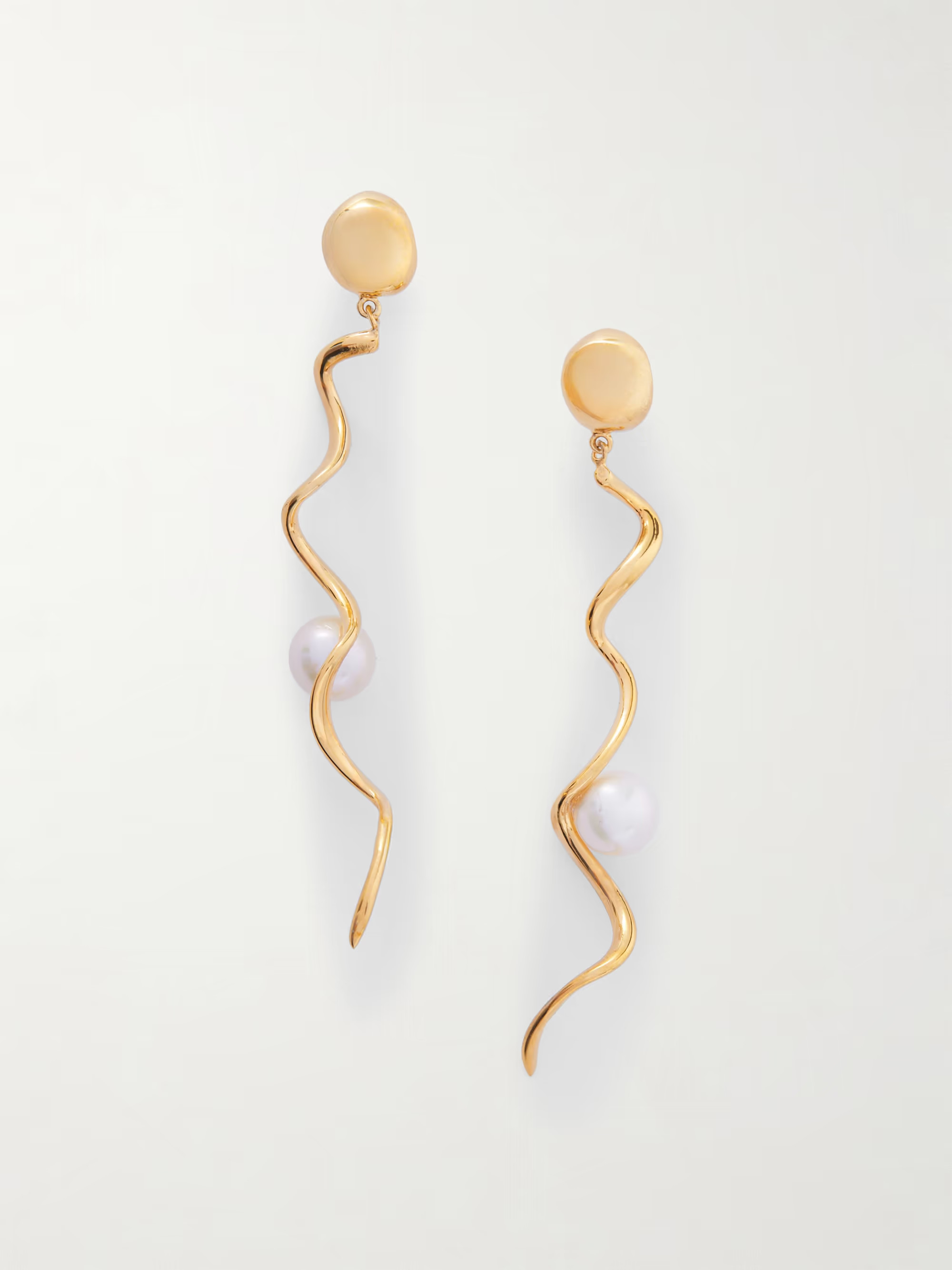 Teneille recycled gold vermeil pearl earrings | NET-A-PORTER (US)