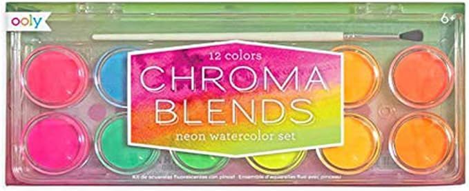 OOLY, Chroma Blends Neon Watercolor Paint - 13 PC Set | Amazon (US)
