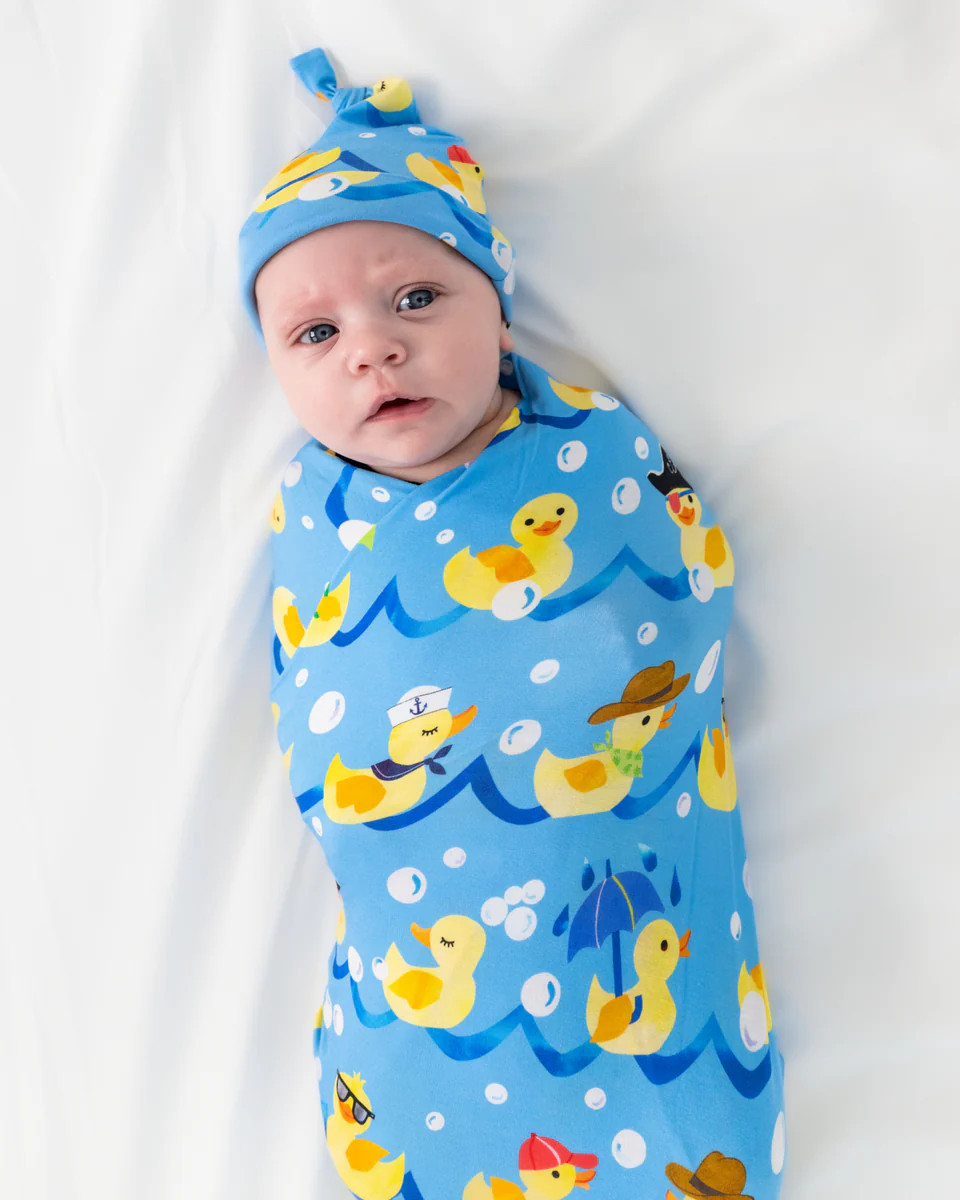 Splish Splash Swaddle & Hat Set | Little Sleepies