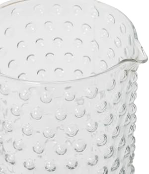 Creative Co-Op Hand Blown Glass Hobnail Pitcher, Clear Serveware, 7" L x 4" W x 7" H | Amazon (US)