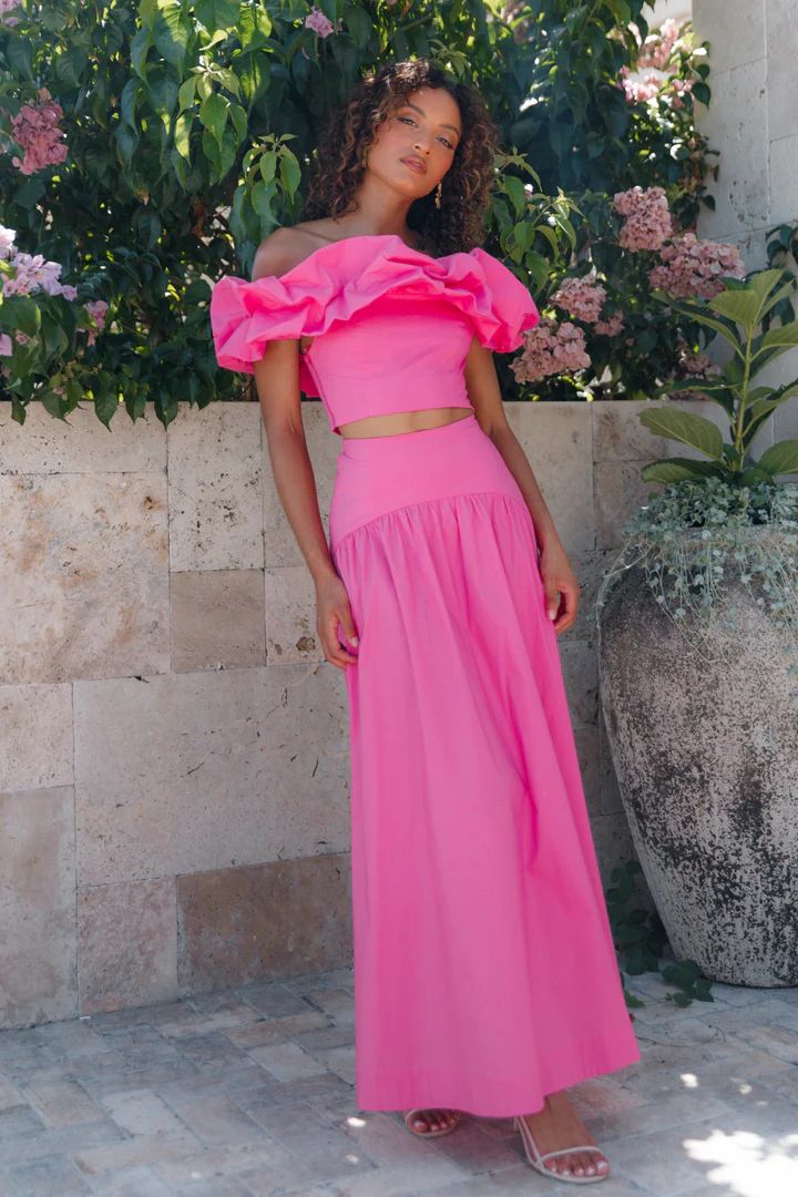 Savannah Maxi Skirt - Pink | Petal & Pup (US)