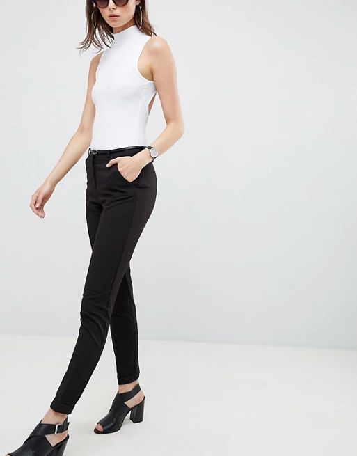 ASOS TALL Cigarette Pants With Belt | ASOS US