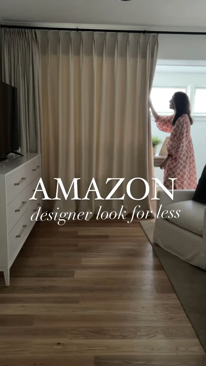 Amazon Home Designer Look for Less! Shop the link below to my newest Amazon Home Find, Pinch Pleat Curtain Panels. They come in multiple colors and sizes for a fraction of the cost!
I have been wanting to divide this huge guest bedroom and create a more functional space for us to use when we don’t have guests. I bought a curtain rod track and these pinch pleat panels to make this idea happen! I couldn’t be more happy with how it turned out.

Bedroom, living room, guest room, dining room, Amazon sale, home decor, interior design, curtains, drapery, neutral home finds, traverse rod, curtain panels, Amazon favorites, Amazon interiors, affordable interiors, Interior design, look for less, designer inspired, Amazon, Amazon home, Amazon must haves, Amazon finds, Amazon home decor, Amazon furniture #amazon #amazonhome

#LTKstyletip #LTKunder50 #LTKhome