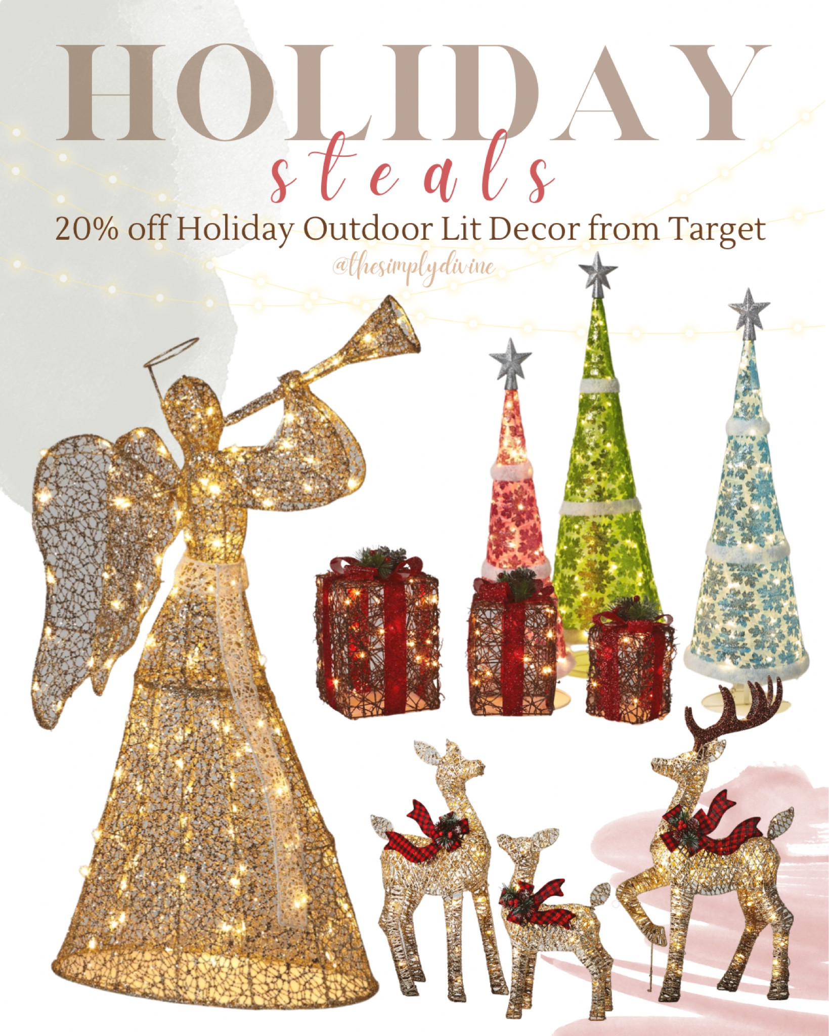 20% off outdoor lit Christmas decor. 😳🎄🛒

| Target | Christmas | holiday | seasonal | home | home decor | Christmas decor | outdoor | 

#LTKHoliday #LTKunder100 #LTKhome