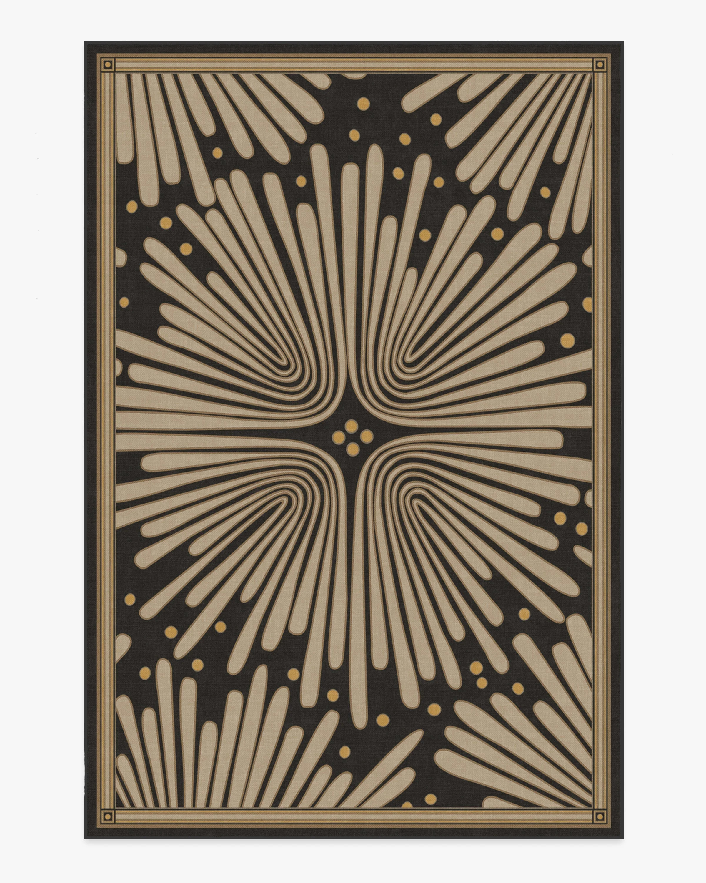 Gatsby Black & Gold Rug by Jonathan Adler | Ruggable US | Ruggable
