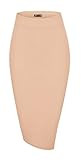 Urban CoCo Women's High Waist Stretch Ribbed Knit Pencil Skirt Midi Length with Side Slit Office ... | Amazon (US)