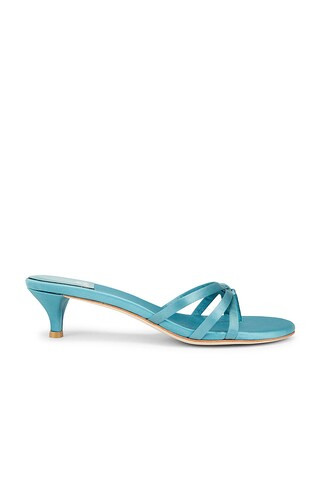Jeffrey Campbell Doretta Sandal in Light Turquoise Satin from Revolve.com | Revolve Clothing (Global)