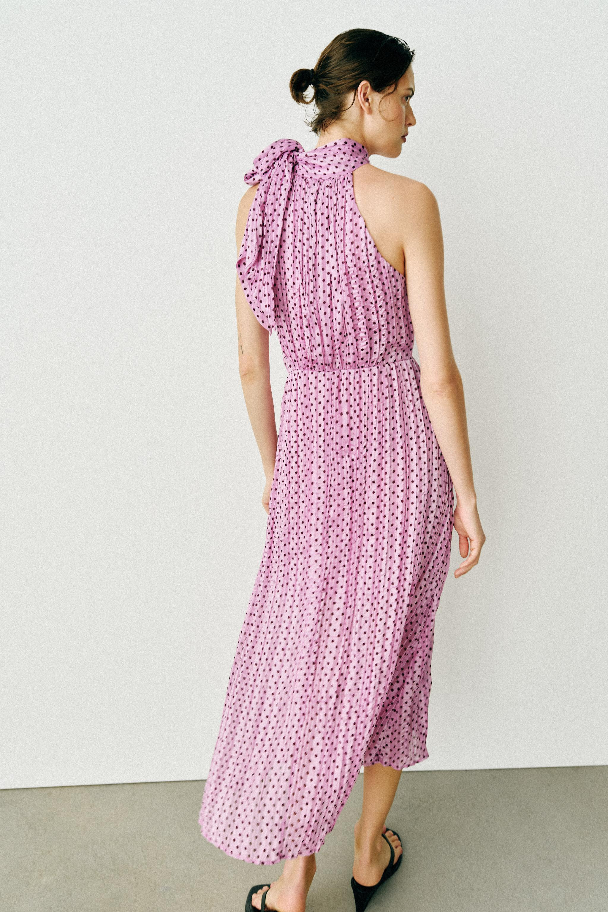 POLKA DOT BOW MIDI DRESS | Zara US