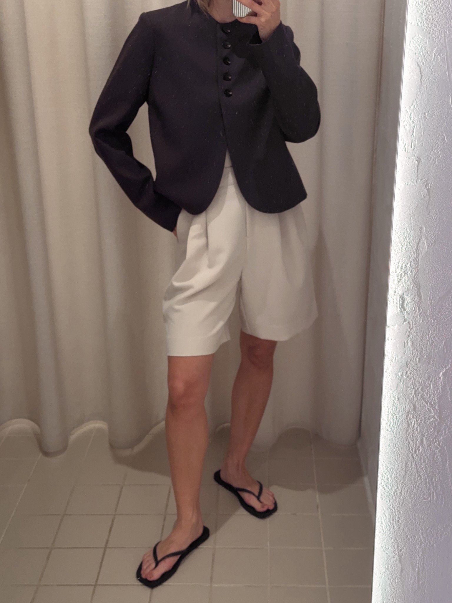 The perfect spring outfit from Dissh - love Bermuda shorts paired with square toe flip flops! Wearing size 6 in the blazer & shorts! #spring #bermudashorts 

#LTKaustralia #LTKstyletip #LTKspring
