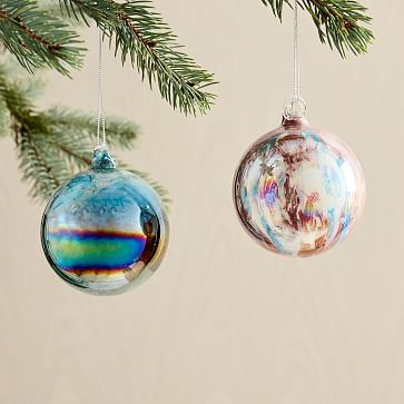 Marbled Multicolored Ball Ornaments | West Elm | West Elm (US)