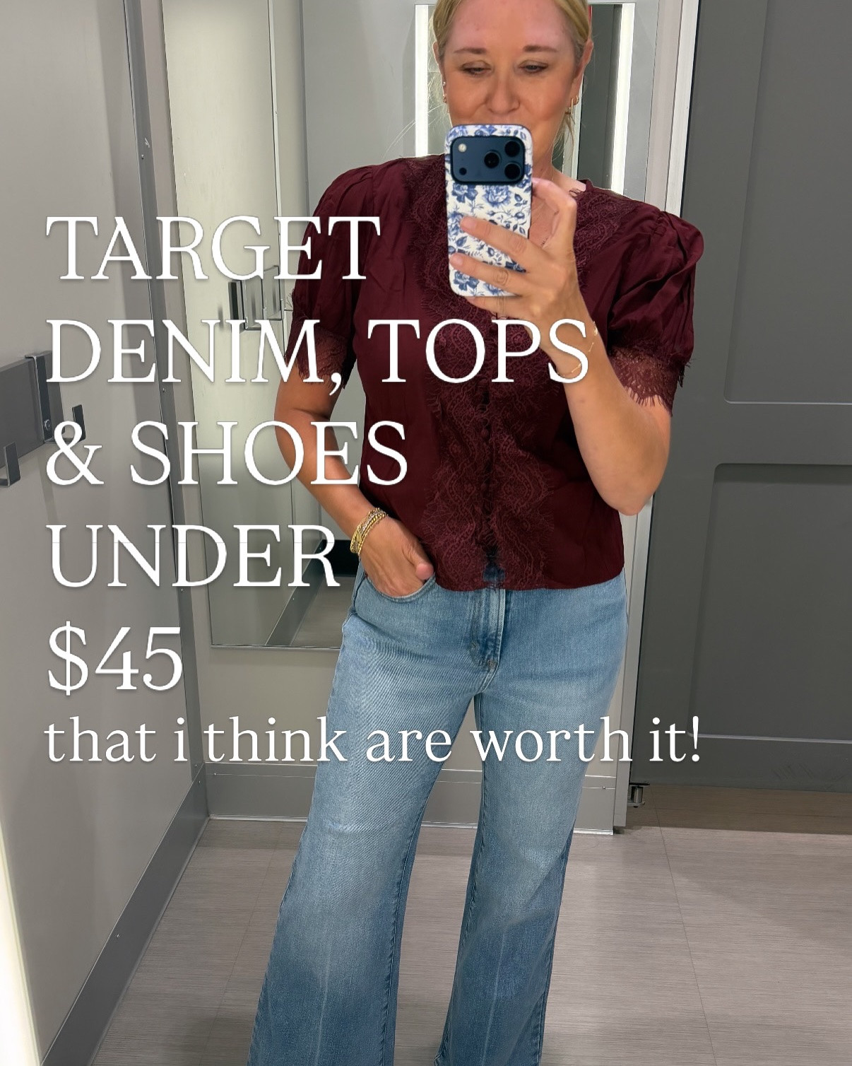 Another FUN @target run 🎯♥️ 
Comment SHOP for links and sizes.
70’s Jean size 4 -needed a 6
Burgundy top size medium 
All other maxes size 6
White tank size medium
#targetfinds #targetstyle #midlifewoman #over50
