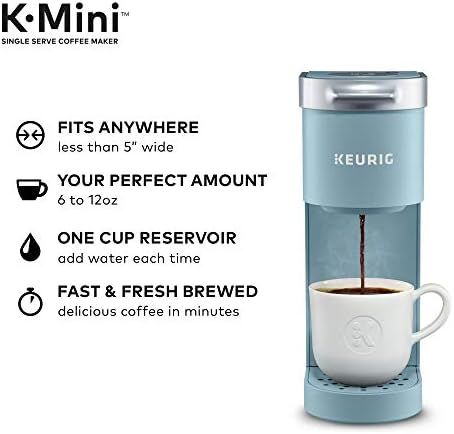 Keurig K-Mini Coffee Maker, Single Serve K-Cup Pod Coffee Brewer, 6 to 12 Oz. Brew Sizes, Dreamy Blu | Amazon (US)