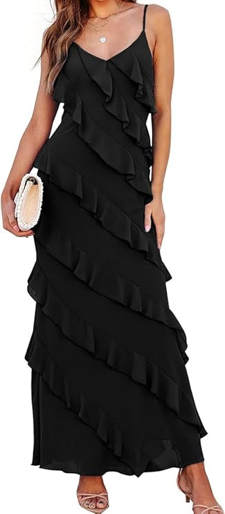 Women Summer Elegant Sling Midi Ruched Bodycon Dress Solid Color Backless Slim Party Cocktail Dre... | Amazon (US)