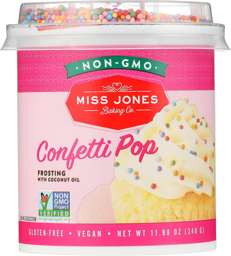 Miss Jones Baking 90% Organic Birthday Buttercream Frosting, Perfect for Icing and Decorating, Ve... | Amazon (US)