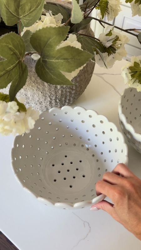 How cute are these colander bowls?! I love the scalloped design and this large size will fit the larger packs of berries!! Also comes in small! Under $30

#LTKHome #LTKVideo #LTKFindsUnder50
