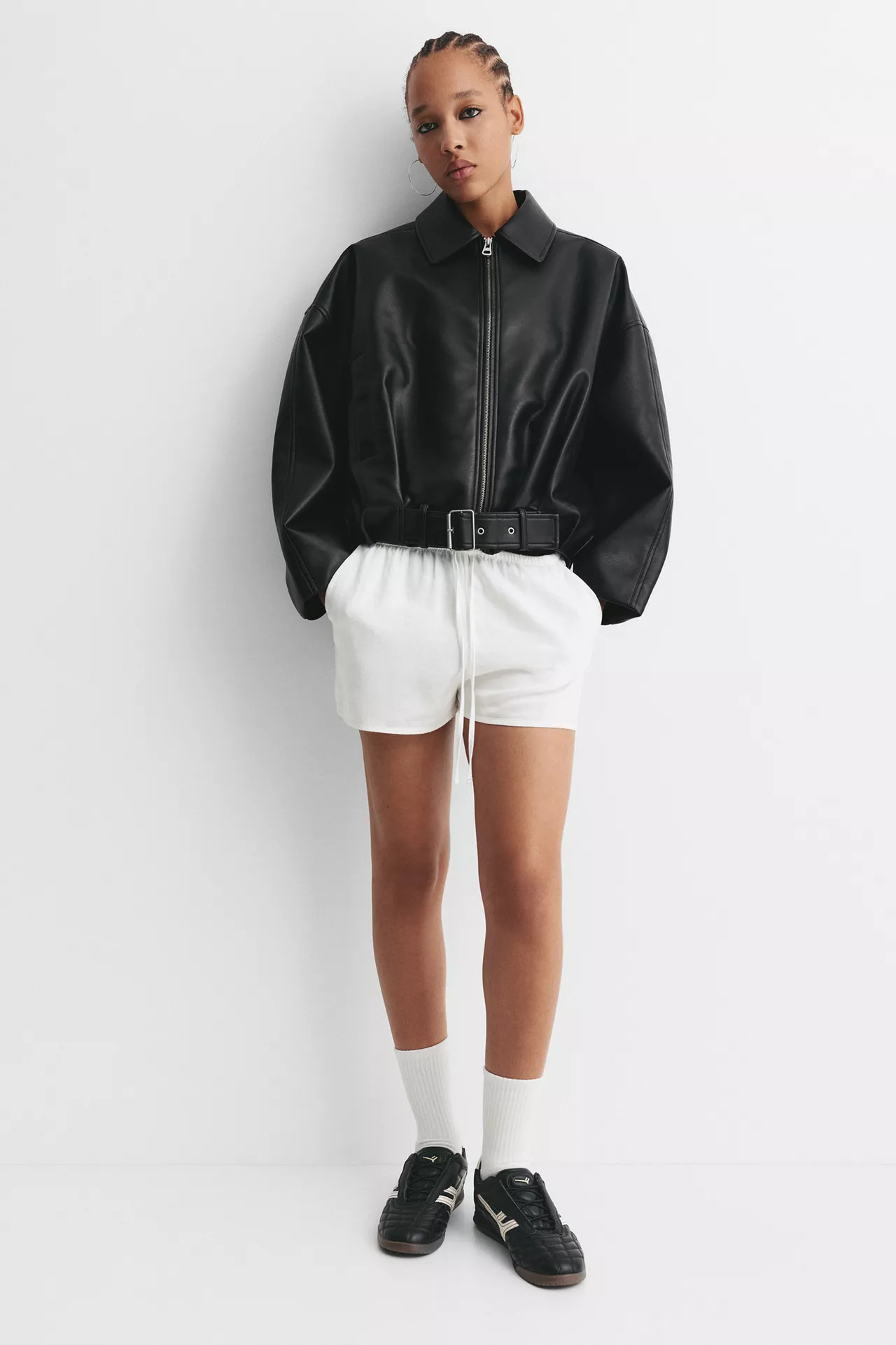Faux leather bomber jacket | PULL and BEAR UK